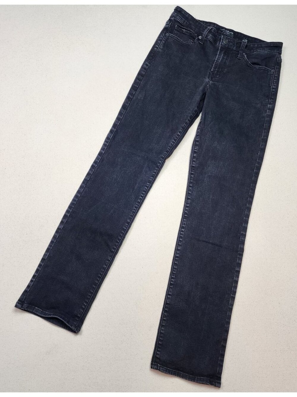 Lucky Brand Women's Sweet Straight Leg Mid Rise Black Jeans Sz 28/30